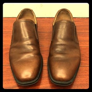 Florsheim slip-on brown leather dress shoes